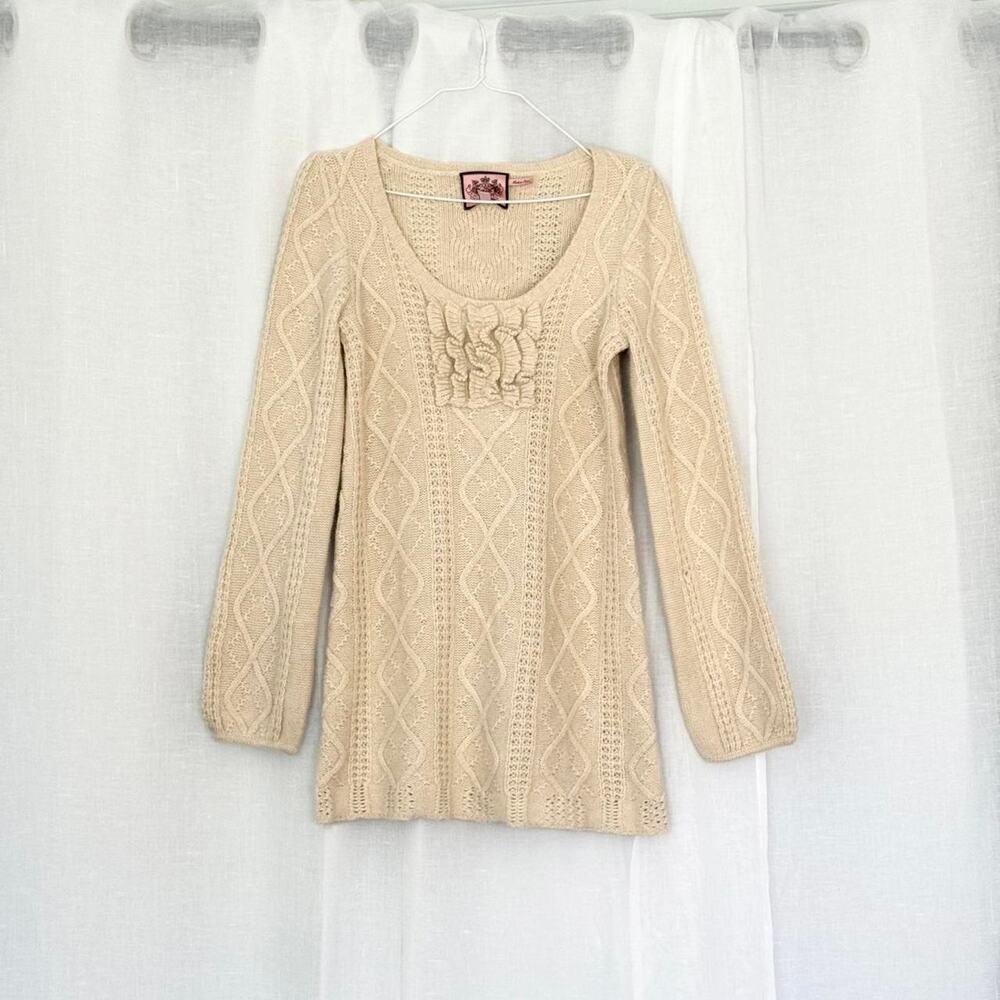✿ juicy couture cable knit sweater babydoll dress ✿